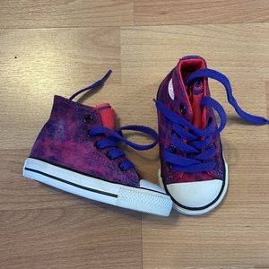 Infant Pink Glo high top Converse